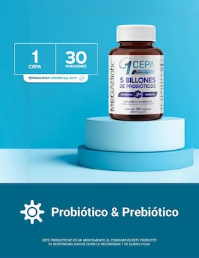 Probióticos 5 Billones MegaBiotic Megabiotic con probióticos de 30 cápsulas