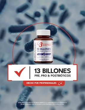 Prebioticos, Probioticos y Postbioticos (3 en 1) Megabiotic de 120 cápsulas