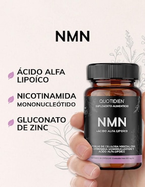 NMN Acido Alfa Lipoico Glicinato de Magnesio Quotidien de 60 cápsulas