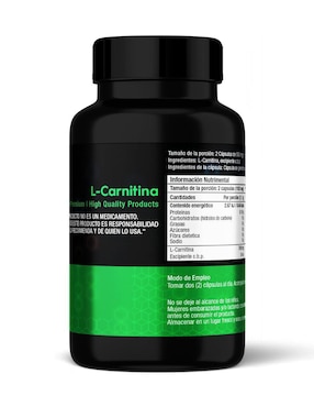 L-Carnitina Vit & Skn Nutrition Company de 100 cápsulas