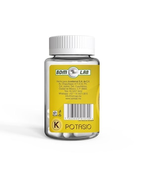 Potasio Suplemento BDM Lab Bdm Lab con citrato de potasio de 30 cápsulas