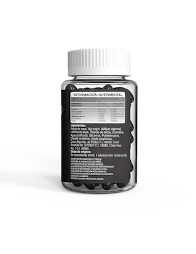 Ajo Negro Suplemento BDM Lab Bdm Lab con aceites vegetales y pigmentos negros de 60 cápsulas