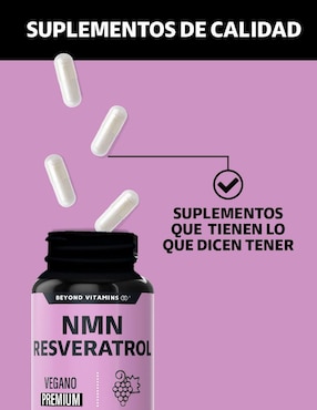 NMN + Resveratrol Beyond Vitamins de 60 cápsulas