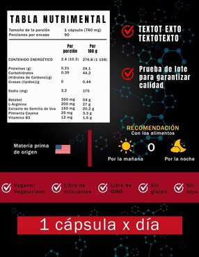 Dynamic Circulation Natural Smart Nutrition con arginina de 90 cápsulas