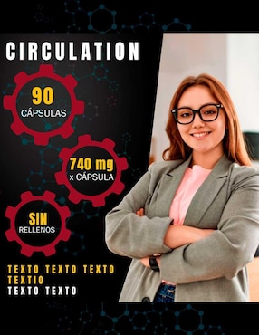 Dynamic Circulation Natural Smart Nutrition con arginina de 90 cápsulas