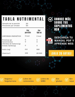Vitamina C Natural Smart Nutrition sabor cereza de 50 ml