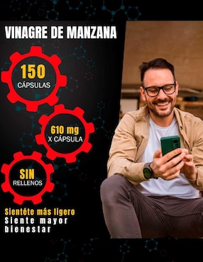 Vinagre de Manzana Natural Smart Nutrition de 150 cápsulas
