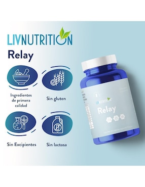 Liv Nutrition Relay Liv Nutrition con triptófano de 60 cápsulas