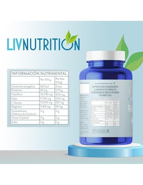 Liv Nutrition Relay Liv Nutrition con triptófano de 60 cápsulas