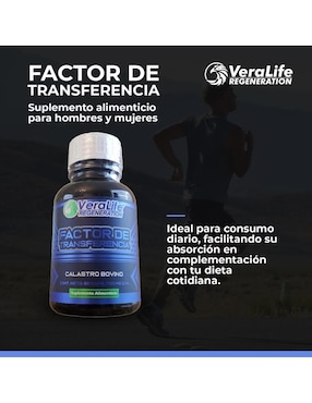 Factor de transferencia Veralife con calostro bovino de 60 cápsulas