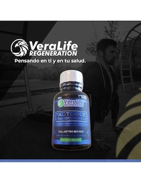 Factor de transferencia Veralife con calostro bovino de 60 cápsulas