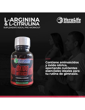Oxido Nitrico Veralife con l-arginina de 90 cápsulas