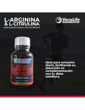 Oxido Nitrico Veralife con l-arginina de 90 cápsulas