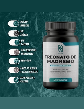 Treonato de Magnesio Naima con magnesio de 100 cápsulas