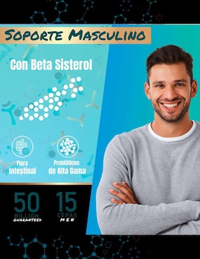 Probióticos para hombre Natural Smart Nutrition con probióticos 50 billones de ufc de 60 cápsulas