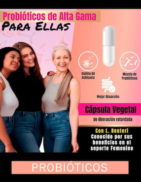 Probioticos para Mujer Natural Smart Nutrition con probióticos 50 billones de ufc de 60 cápsulas