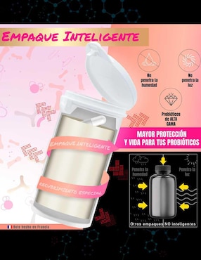 Probioticos para Mujer Natural Smart Nutrition con probióticos 50 billones de ufc de 60 cápsulas