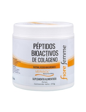 Beauty Péptidos Bioactivos De Colágeno Fiore Femme Con ácido Hialurónico, Biotina Sabor Naranja