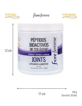 Joints Péptidos Bioactivos de Colágeno Fiore Femme con colágeno hidrolizado, citrato de magnesio,vitamina C sabor zarzamora