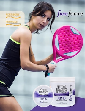 Joints Péptidos Bioactivos de Colágeno Fiore Femme con colágeno hidrolizado, citrato de magnesio,vitamina C sabor zarzamora
