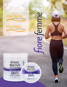 Joints Péptidos Bioactivos de Colágeno Fiore Femme con colágeno hidrolizado, citrato de magnesio,vitamina C sabor zarzamora