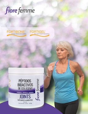 Joints Péptidos Bioactivos de Colágeno Fiore Femme con colágeno hidrolizado, citrato de magnesio,vitamina C sabor zarzamora