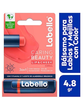 Bálsamo facial Caring Beauty Lip & Cheek Coral Labello para hidratar