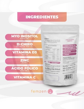 Myo & D-Chiro Inositol Femzen de 300 g