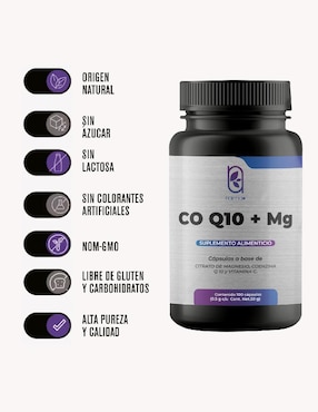 Coenzima Q 10 Con Citrato De Magnesio Y Vitamina C Naima Naima con coenzima Q10 de 100 cápsulas