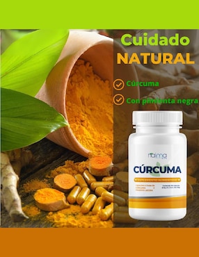 Cúrcuma con Pimienta Negra Naima de 100 cápsulas