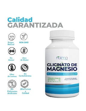 Glicinato de Magnesio Naima con glicinato de 200 cápsulas