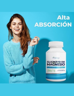 Glicinato de Magnesio Naima con glicinato de 200 cápsulas