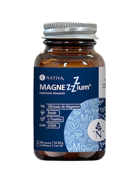 Magnezzzium Suplemento con Glicinato de Magnesio para dormir Nativa5 con magnesio