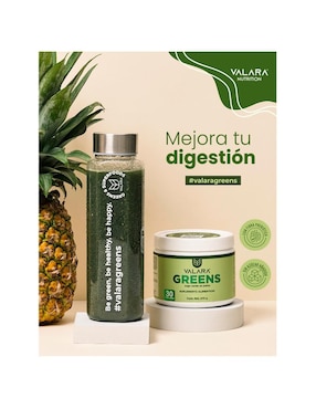 Jugo verde en polvo Valara Nutrition con probióticos sabor original de 270 g