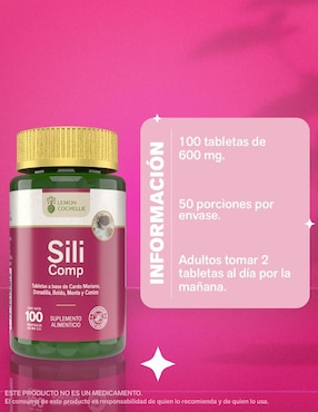 Sili Comp Lemon Cochella con cardo mariano de 100 tabletas