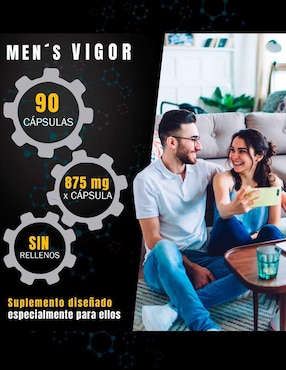 Mens Vigor Natural Smart Nutrition con fenogreco, maca negra y tribulus de 90 cápsulas