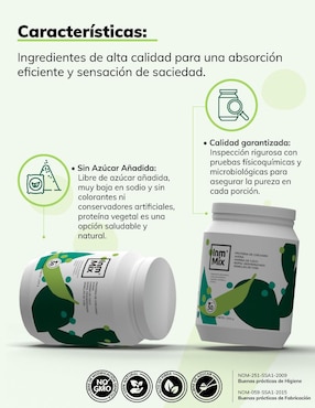 InmMix Inmunomedi con proteína de chícharo sabor vainilla de 1000 g