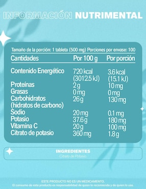 Citrato de potasio Lemon Cochella de 100 tab