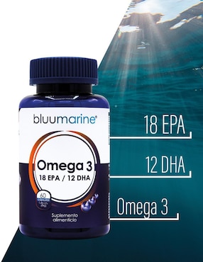 Omega 3 18 EPA 12 DHA Bdm Lab con vitamina e de 60 cápsulas