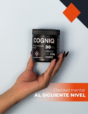 COGNIQ Suplemento Alimenticio Treonato de Magnesio y Citicolina Bdm Lab con citrato de magnesio, citrato de potasio, calcio, gluconato de zinc, vitamina b6 y vitamina b2 sabor maracuyá de 125 g