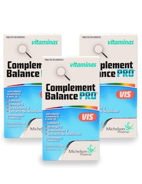 Complement Balance Pro Vis Michelson Pharma Con Luteina Con Zeaxantina Y Omega Sabor Arándano