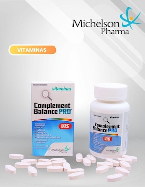 Complement Balance Pro VIS Michelson Pharma con luteina, zeaxantina y omega sabor arándano de 30 tabletas