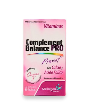 Complement Balance PRO Prenat Michelson Pharma con calcio de 30 tabletas