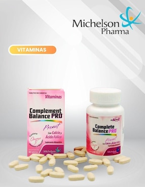 Complement Balance PRO Prenat Michelson Pharma con calcio de 30 tabletas