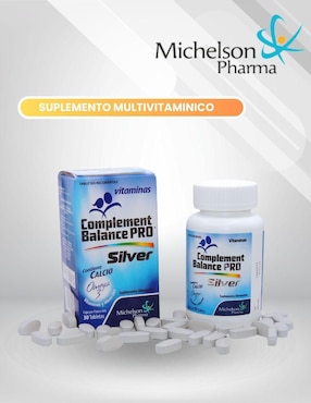 Complement Balance PRO Silver Michelson Pharma con omega 3 de 30 tabletas