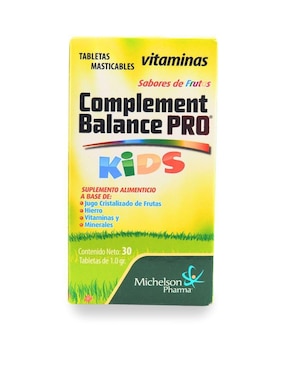 Complement Balance PRO Kids Michelson Pharma con hierro sabor frutas de 30 tabletas