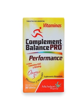 Complement Balance PRO Performance Michelson Pharma con coenzima Q10, omega 3 de 30 tabletas