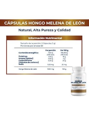 Set de suplementos alimenticios de Hongo Melena de León Naima