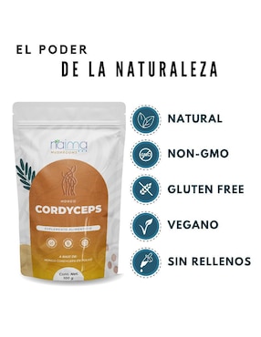Hongo Cordyceps En Polvo NAIMA con 100 gr Naima con cordyceps sabor natural de 100 g