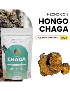 Hongo Chaga en Polvo NAIMA con 100 gr Naima con chaga sabor natural de 100 g